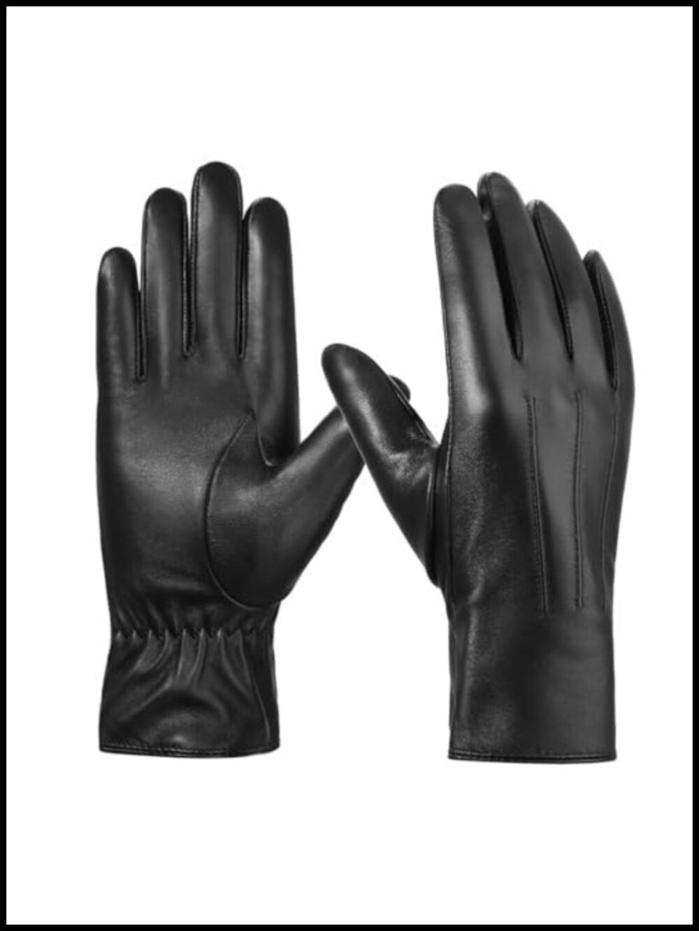 Sheepskin Leather Gloves Cashmere Lined Touchscreen Winter Driving